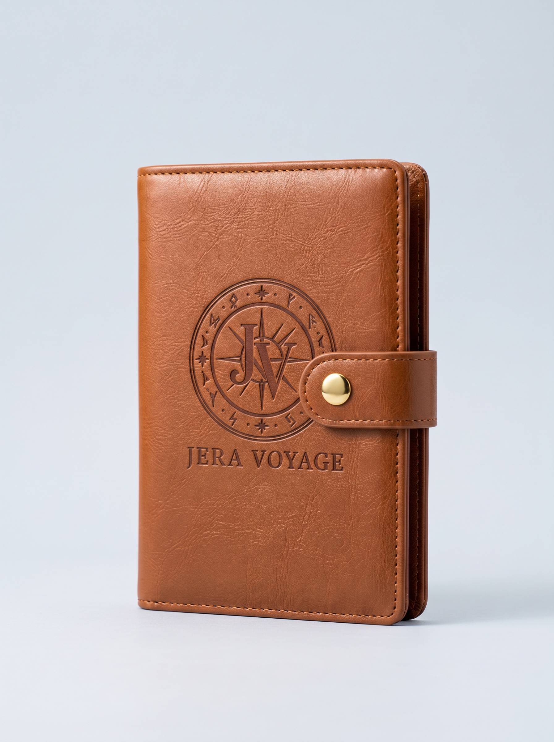 The Voyager RFID Passport Wallet in cognac leather